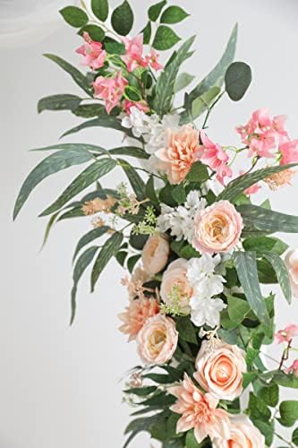 YYHUAWU Artificial Flowers Combo Box Set Pink Fake Flower Leaf with Stems for DIY Wedding Bouquets Centerpieces Baby Shower Party Home Decorations - Image 7