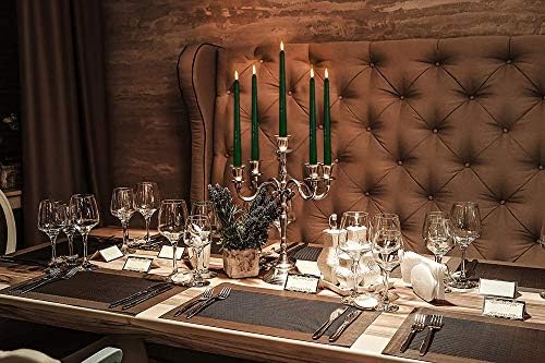Hyoola 12 Pack Tall Taper Candles - 12 Inch Hunter Green Dripless, Unscented Dinner Candle - Paraffin Wax with Cotton Wicks - 10 Hour Burn Time - Image 6