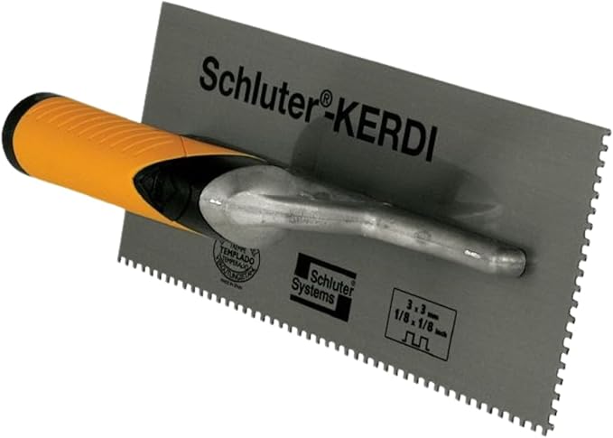 Schluter Kerdi Square-Notch Trowel - Ideal for Installing Kerdi - 1/8" X 1/8", 1-Pack - TRL-KER