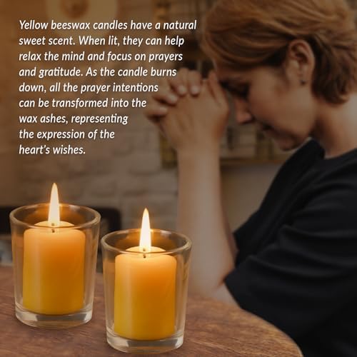 8PCS Pure Beeswax Votive Candles, Mini Pillar, 9H Burn, Self-Standing - Image 6
