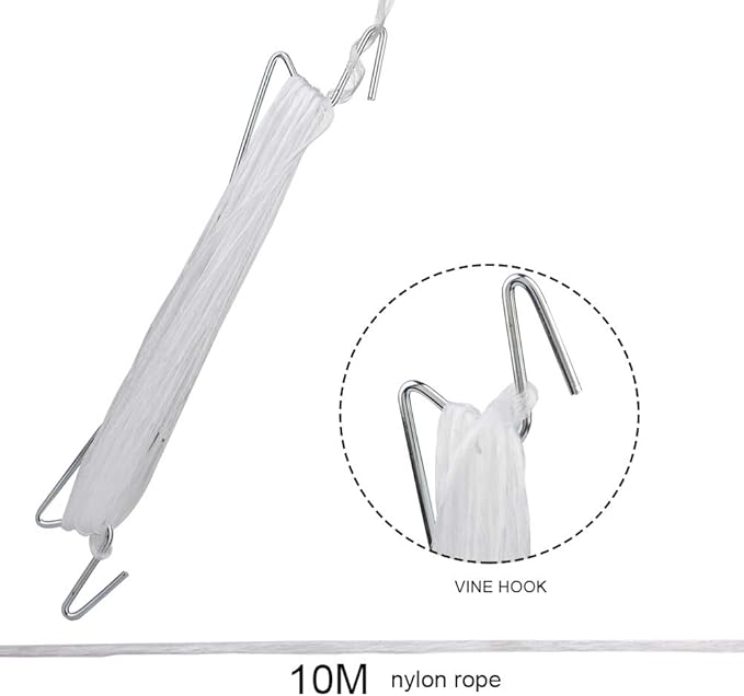 DAMEING Plant Climbing Hooks, Tomato Support J Hook Garden Hooks to Prevent Tomatoes from Pinching or Falling Off (20Pcs)