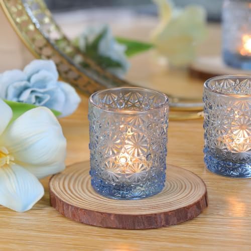 Lanttu 36 Pack Blue Votive Candle Holder 2.2ʺ*2.6ʺ Tealight Candle Holders - Image 6