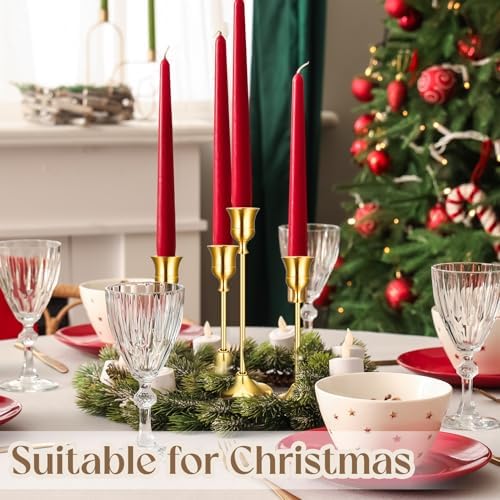 36PCS Brass Gold Taper Candle Holders Set, Vintage Metal Candlestick - Image 6
