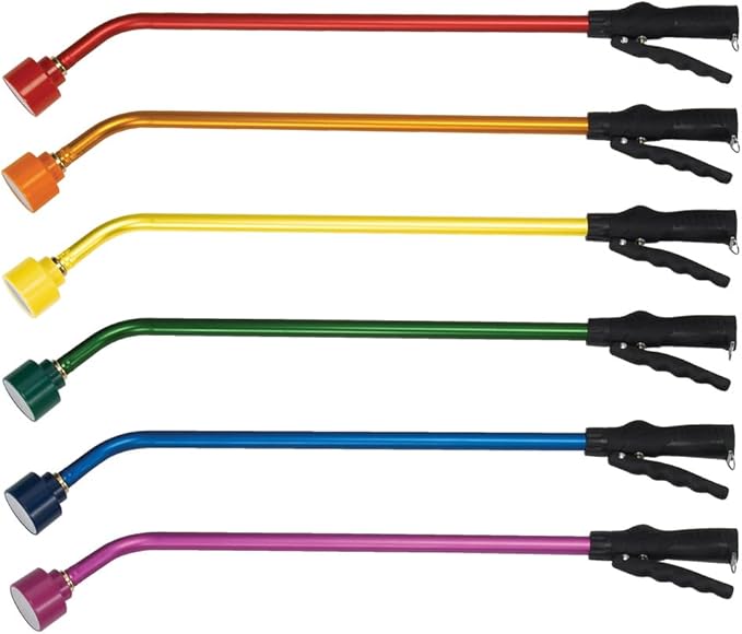 Dramm Touch-N-Flow Rain Wand – 30” Long, Orange – Full Watering Flow with Trigger-Style Shut-Off Valve & Lock – High-Flow, Gentle Spray for Gardens, Hanging Baskets & Flowerbeds