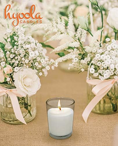 Hyoola White Votive Candles in Glass - Pack of 48 Votive Candle - 12 Hour Burn Time - Unscented Votive Candles - European Made Glass Votives - Image 6
