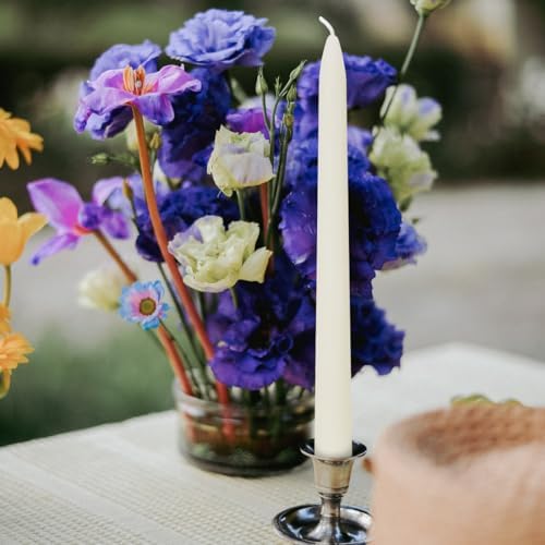 24PCS 9" Cream White Beeswax Taper Candles, Dripless & Smokeless - Image 7