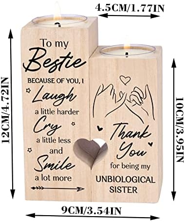 Friendship Gifts for Women, Double-Sided Printing Candle Holders for Bestie - Image 7