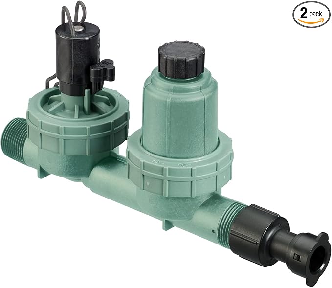 Orbit 67790 1" MPT 4-in-1 Drip Sprinkler Valve, Filter, Pressure Regulator, and Drip Irrigation Drip Tubing Adapter