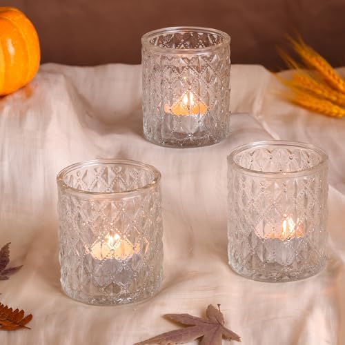 8 Pcs Large Votive Candle Holders Clear Tea Light Candle Holders - Image 6