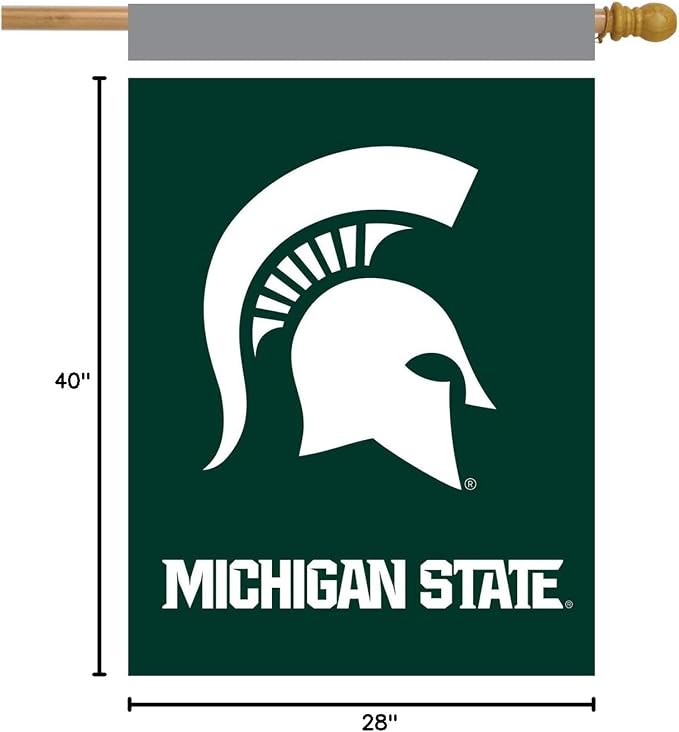 Michigan State Spartans House Flag NCAA Licensed 28" x 40" Briarwood Lane