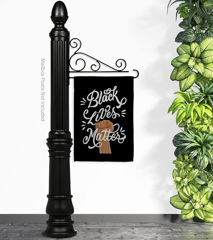 Stop Racism Wall Art Home Decor Banner Room Flag Pole Patio Lawn Garden Outdoor Decorations Indoor Tapestry Yard Signs Black History Month BLM African Americans Heritage Made in USA