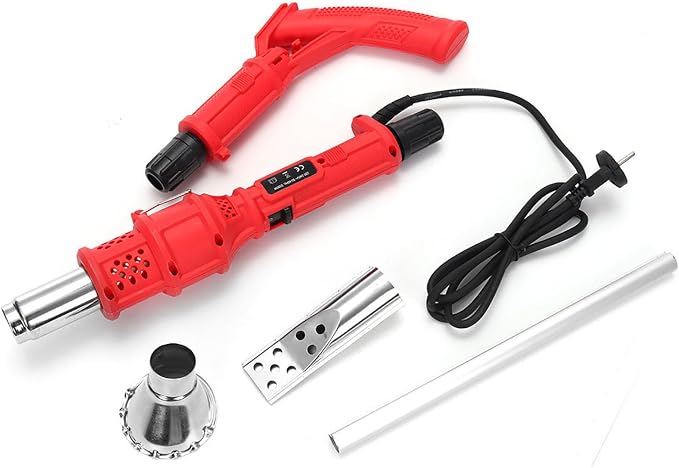 2000W Electric Thermal Weed Burner, 3-in-1 Hot Air Weed Killer with 60-650°C Dual Heat, Fast Airflow Garden Grass Remover, Portable Flame-Free Charcoal Igniter with Nozzles