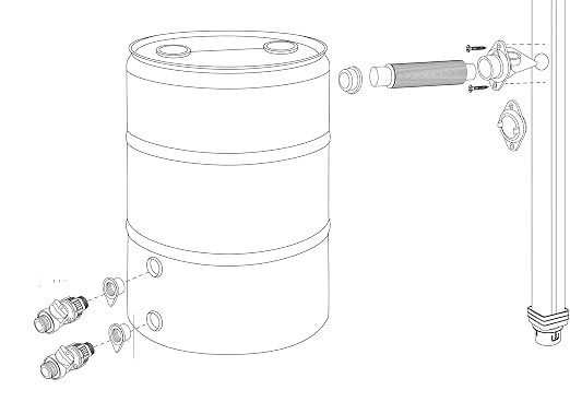 EarthMinded DIY Rain Barrel Parts Kit - 2x3 downspouts | Includes 2 shut off valves