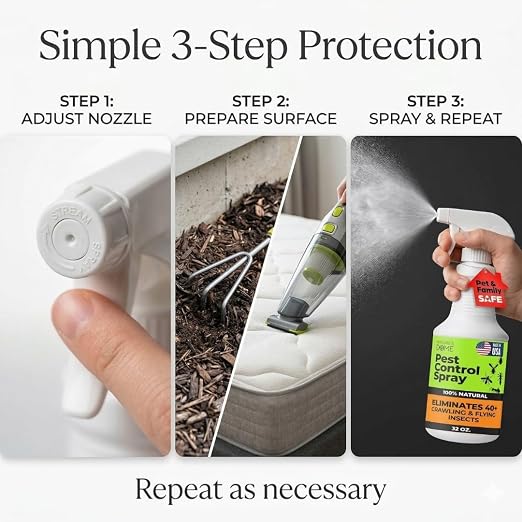 Natureโs Dome Pest Control Spray 32 Oz | Natural Ant Killer & Bug Spray for Indoor & Outdoor Use | Eco-Friendly Bug Spray for Flea, Ticks, Ant & Mosquitos | Safe for Pets and Kids