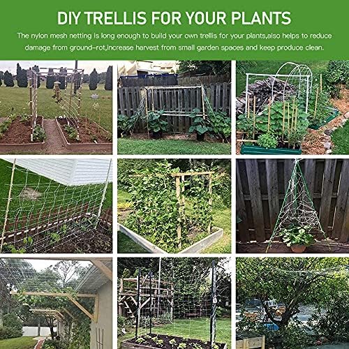Trellis Netting, CANAGROW Heavy-Duty Garden Plant Trellis Netting for Climbing Plants, Outdoor Indoor Grow Net for Beans Tomatoes Peas Pumpkin Flowers, 6x15ft, Pack of 2 - Image 7