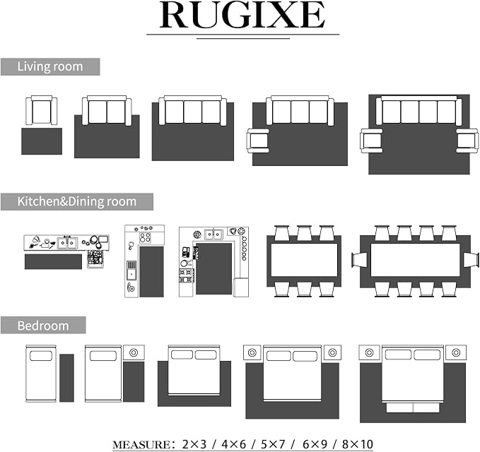 RUGIXE 8 x 10 ft Gray/Taupe Vintage Persian Washable Living Room Area Rug