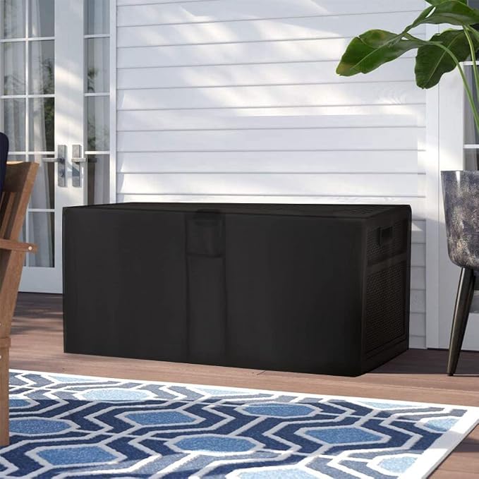 Patio Deck Box Cover,Outdoor Storage Deck Boxes, Waterproof Outdoor Storage Box Cover Furniture Covers - 57 x 32 x 31 Inch