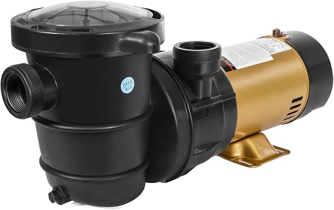 XtremepowerUS 1.5HP Variable 2-Speed Above Ground Swimming Pool Pump High Flow Swimming Pump Strainer with 1.5" Inch Slip On Fitting Adapter For Aboveground Pool