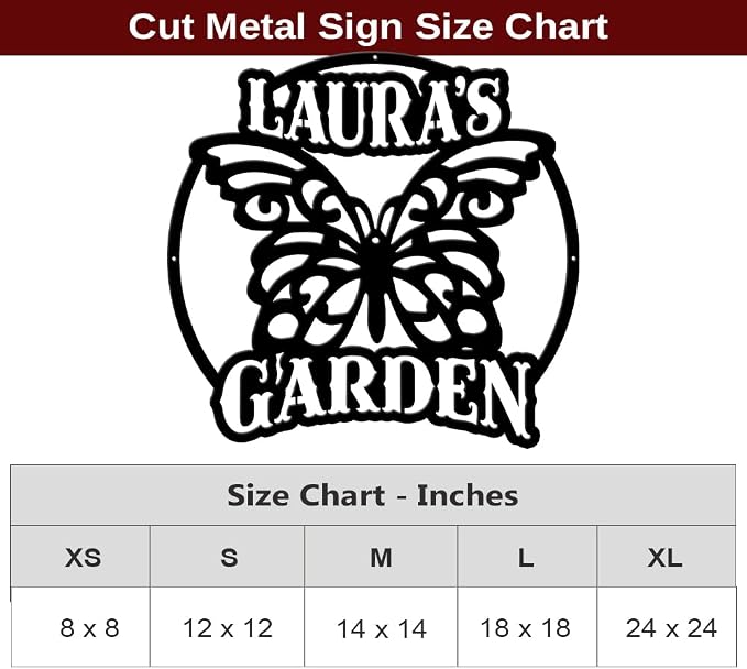 MeMate Personalized Metal Garden Signs - Custom Outdoor Decor, Rustic Plaque for Mom, Grandma, She Shed