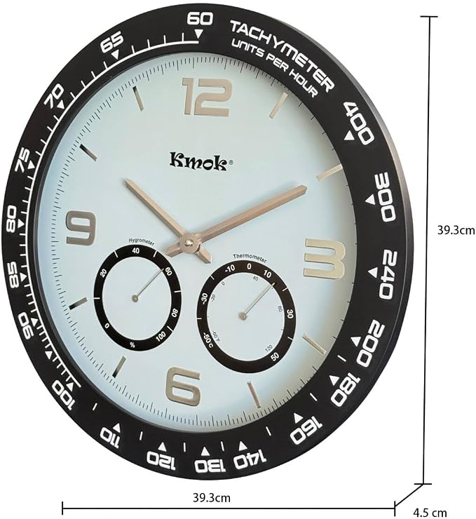 16" Silent Wall Clock, Pastel Blue, 3D Raised Numbers | Battery Operated, Indoor Home Office Decor, Easy to Read Large Dial, Plastic Frame with Glass Cover, Silent Sweep Movement