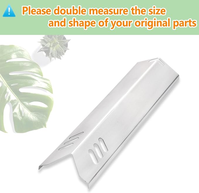 GasSaf 15 inch Heat Plate Replacement for Backyard GBC1460W, GBC1461W, Dyna-glo DGF510SBP, DGF510SSP, Uniflame GBC1059WB, BHG and Others, Stainless Steel Heat Shield Tent(15" x 3 13/16")(4-Pack)