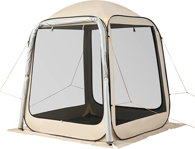 VEVOR SUV Tailgate Tent, 6 x 6 ft Pop-Up Screen House Canopy for 4–6 Person, Portable Screened Shelter with Carry Bag, for Car Camping, Backyard, Patio, Outdoor Activities