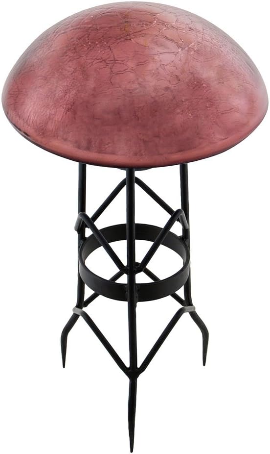 Achla Designs Glass Toadstool Mushroom Gazing Ball, Plum