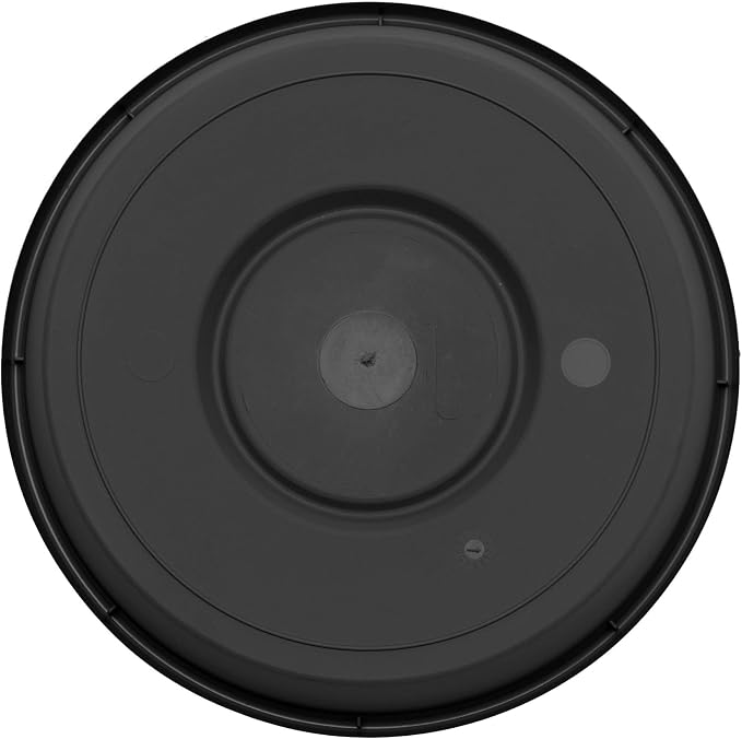 Bloem Terra 16" Round Plastic Plant Saucer, Lightweight UV-Resistant Indoor/Outdoor Flower Pot Tray - Fits 16-inch Planter Pots, Black, 2-Pack