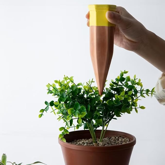 Terracotta Watering Spike Set, Self Watering Planter Insert, Automatic Plant Watering Devices for Vacation Care, Garden/Office/Outdoor/Indoor Plant Decoration