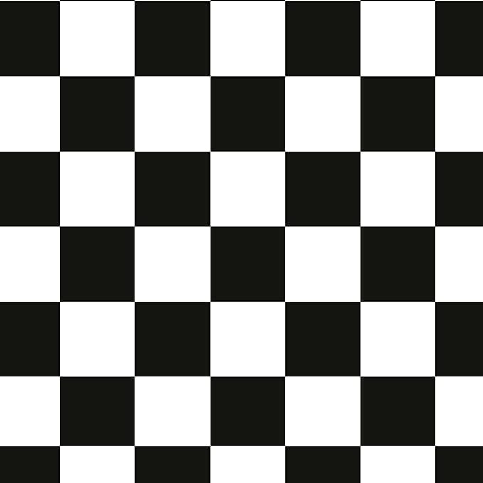 Rod Pocket & Back Tab Checkered Curtains, 100% Blackout, Race car Flag Checkerboard Curtains, Thermal Insulated, Noise Reducing, 3-inch Checkered, 2 Panels, Each W42×L36