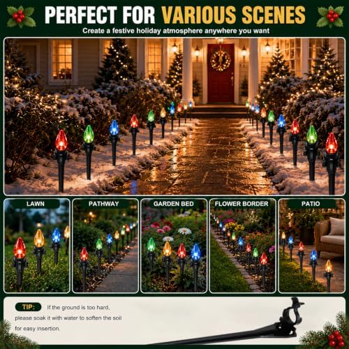 Christmas Light Stakes, 60 Pack C7 C9 Yard Lawn Light Stakes, 3 Sizes - Image 6