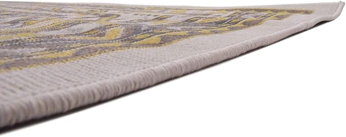 Unique Loom Williamsburg Collection Traditional Border with Dotted Center Area Rug, Rectangular 8' 0" x 10' 0", Beige/Yellow