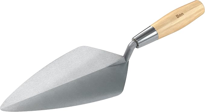 Bon 72-542 Brick Trowel Keystone Forged 10-1/2-inch Narrow London Wood Handle