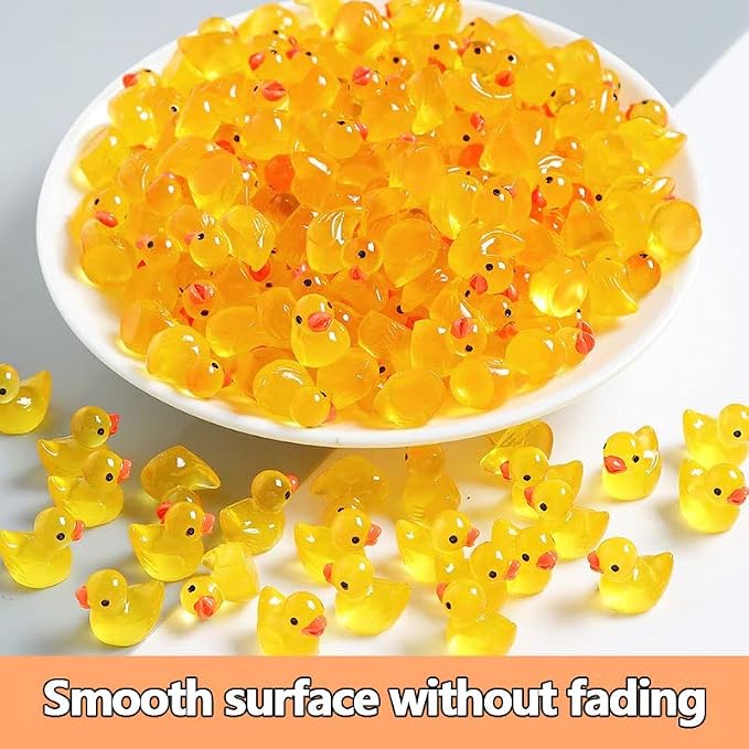 CHAKANLX 200 Pieces Fairy Garden Accessories, Mini Resin Ducks, Fairy Garden Kit, Miniature Figurines, Micro Landscape Ornaments Kit