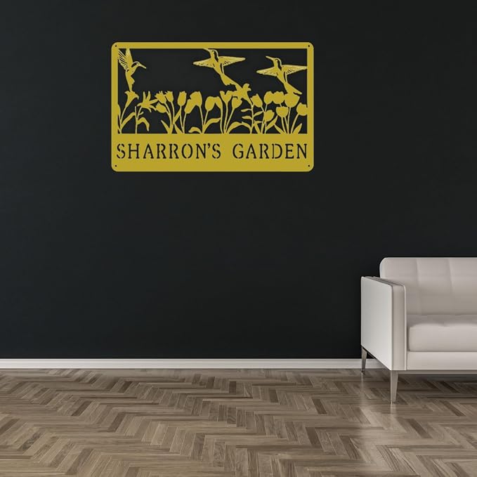 Decorative Signage, Customize Metal Garden Signs Outdoor Decor, Personalized Family Name Sign for Mom Grandma, Rustic Wall Art