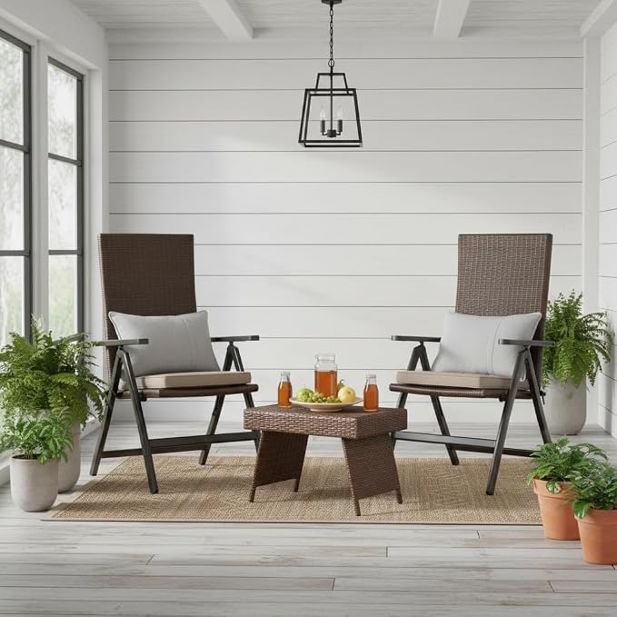 Sunbrella 18" x 18" Dining Chair Pad Cushion with Corded Edge, Soft Fiber Batting Insert, Removable Reversible Cover & Ties - Cast Shale