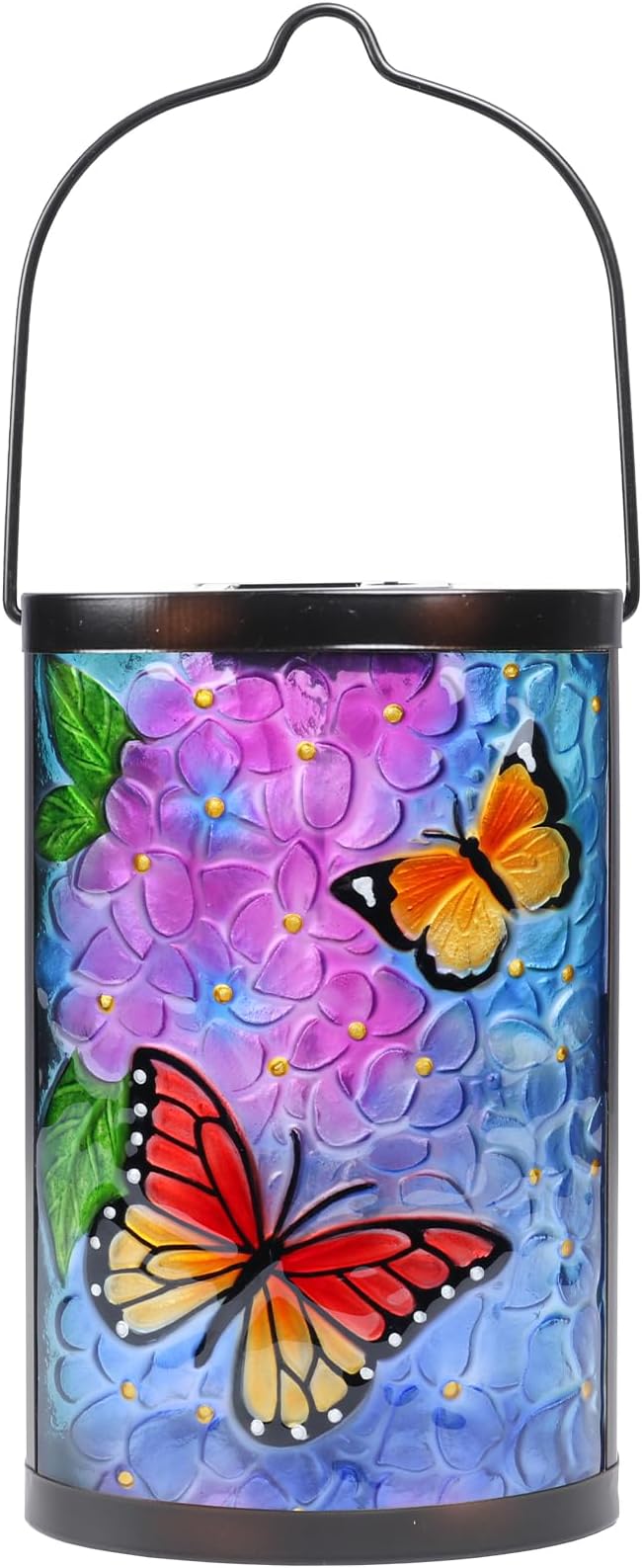 MUMTOP Hanging Solar Lantern Outdoor Waterproof LED Solar Lights Butterfly Decorative Solar Lanterns Tabletop Lamp for Outdoor Patio Garden Yard Decor