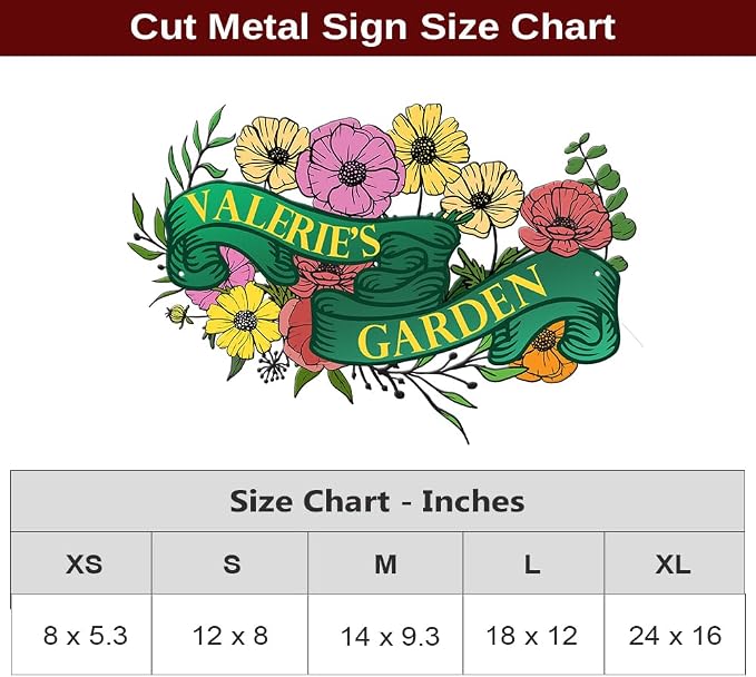 MeMate Custom Metal Garden Plaque - Female, Mom & Grandma Personalized Sign, Rustic Decor for She Shed & Housewarming Gifts