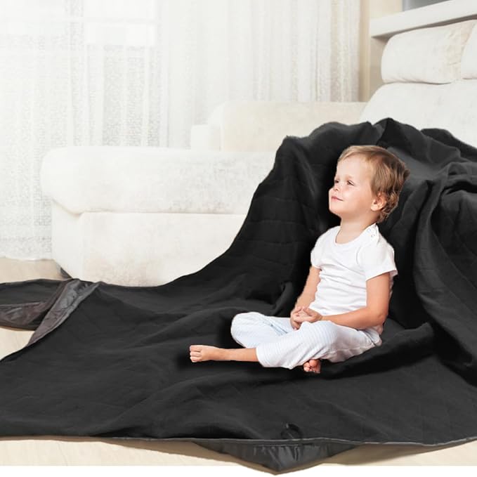Large Outdoor Waterproof Blanket-Quilted Extra Thick Fleece Windproof Warm Includes Stuff Sack Shoulder Strap Machine Washable,55"x78"-Grey