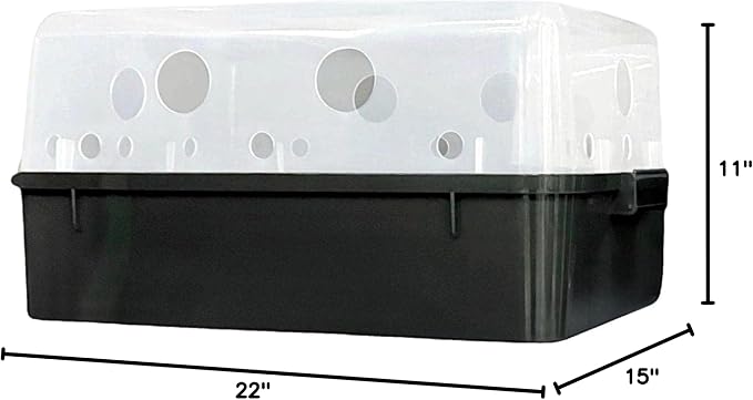 North Spore 'Boomr Bin' Mushroom Cultivating Monotub & Fruiting Chamber | Beginner-friendly Indoor Monotub, Holds 25 lbs substrate, Stackable, for Dung or Wood-loving Edible or Medicinal Mushrooms