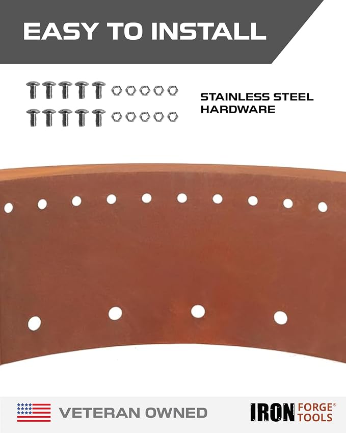 Iron Forge Tools Smokeless Outdoor Fire Pit Ring Insert 30 Inch Round | heavy duty corten steel, permanent fire pit rings, backyard bonfire, smokeless firepit, 24 inch inner ring, pit liner insert