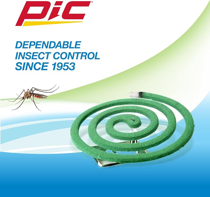 PIC Mosquito Repelling Coils, 4 Count Box, 5 Pack - Mosquito Repellent for Outdoor Spaces (20 Coils Total)