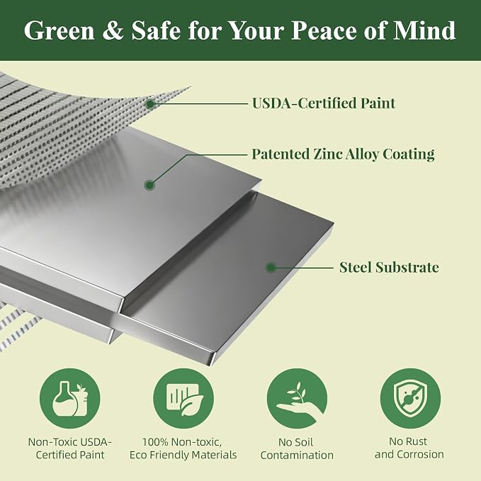 8x3x1.5ft Galvanized Raised Garden Bed, 18" Tall Metal Raised Beds for Gardening, Large Planters Boxes for Outdoor Plants Vegetables, Flowers, Herbs & Tomatoes, Above Ground Garden Beds Kit, Grey