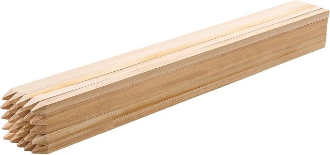 VEVOR Wooden Garden Stakes, 50 Pcs 36x0.75x0.75 in Survey Grading Stakes, Garden Ground Stake with Sharp Point, Fir Wood Plant Support Stake, Sign Posts for Silt Fence Backyard Boundaries Baselines