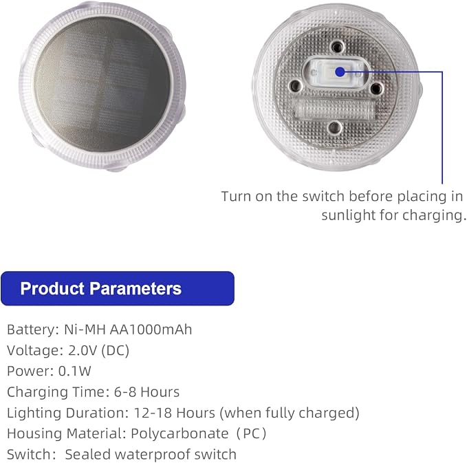 YiLaie Solar Pathway Lights Outdoor IP68 Waterproof,4 Pack Solar Ground Lights 1000mAh,Stick & Stake Landscape Lighting for Garden Pathway Lawn Yard Deck Driveway Walkway, Cold White