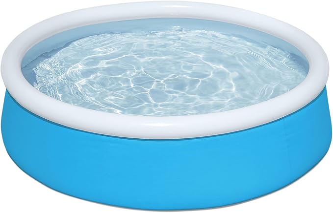 H2OGO! 5' x 15" Inflatable 126 Gallon My First Fast Set Kiddie Inflatable Ring Swimming Pool with 3 Ply DuraPlus Liner and Fill and Rise Technology
