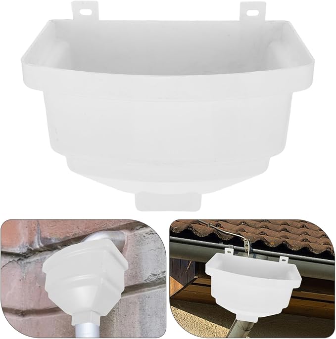 Housoutil Downspout Adapter Rain Gutter Diverter Rainwater Collection Barrel Connector for Roof Drainage Outdoor Use 10.86X9.05X6.92In