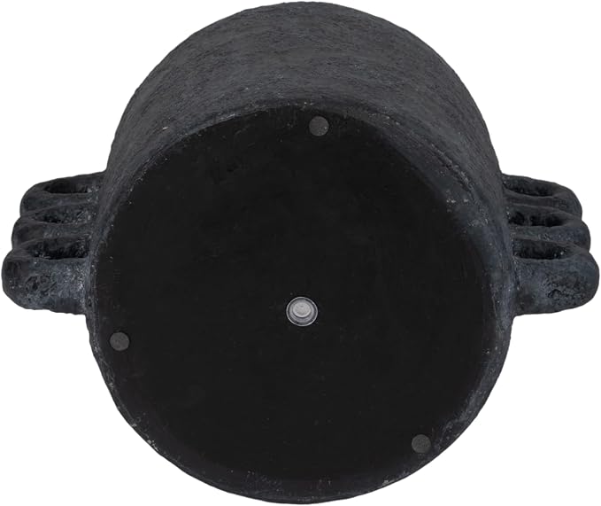 Pottery Arch Handle Planter for Home Decor - Decorative Flower Pot for Living Room Decor, Shelf Accent, and Patio Areas - Indoor and Outdoor Pot for Plants or Plant Stand Indoor - 8", Black