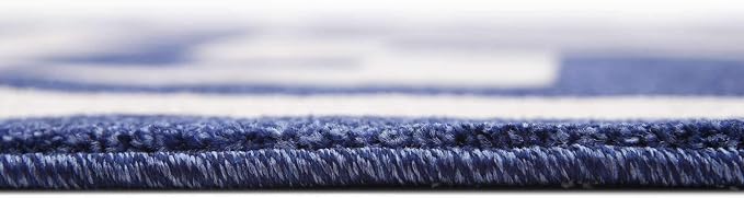 Unique Loom Athens Collection Classic Geometric Modern Border Design Area Rug (8' 0 x 11' 4 Rectangular, Navy Blue/ Beige)