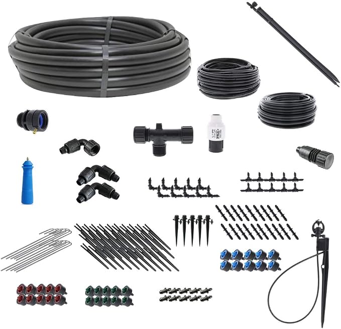 Drip Irrigation and Microsprinkler Kit for Landscapes - Kit Size : Basic